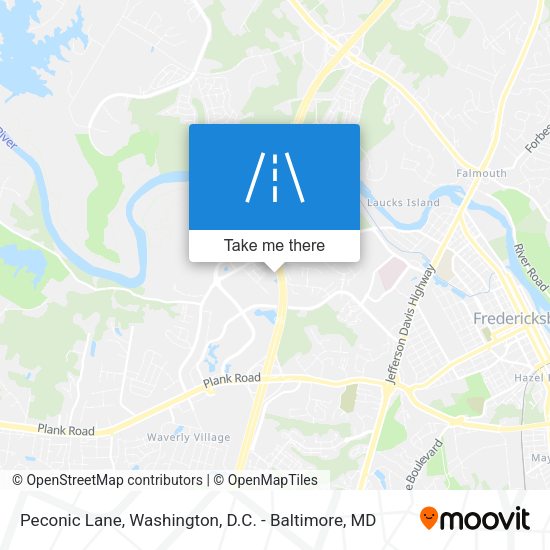 Peconic Lane map