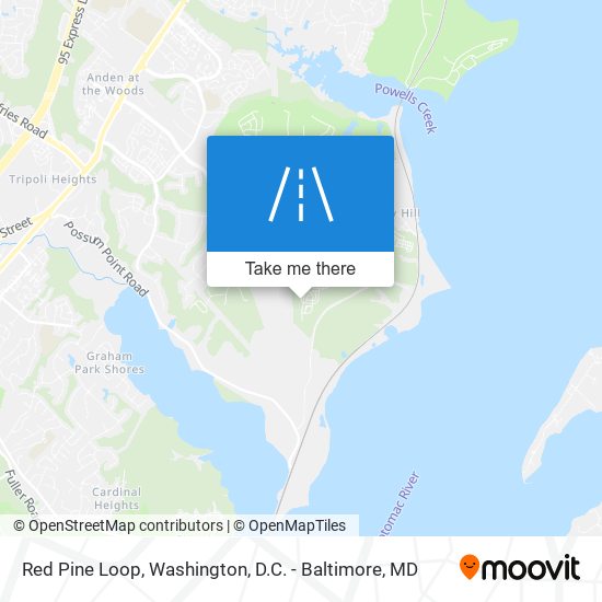 Red Pine Loop map