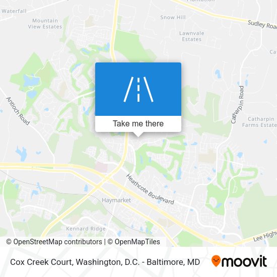 Cox Creek Court map