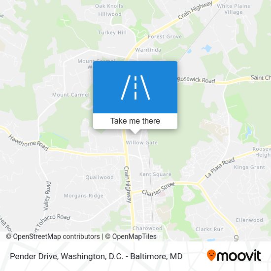 Pender Drive map