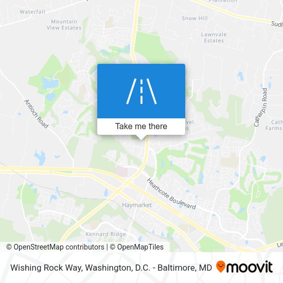 Wishing Rock Way map