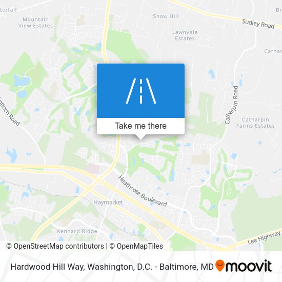 Hardwood Hill Way map