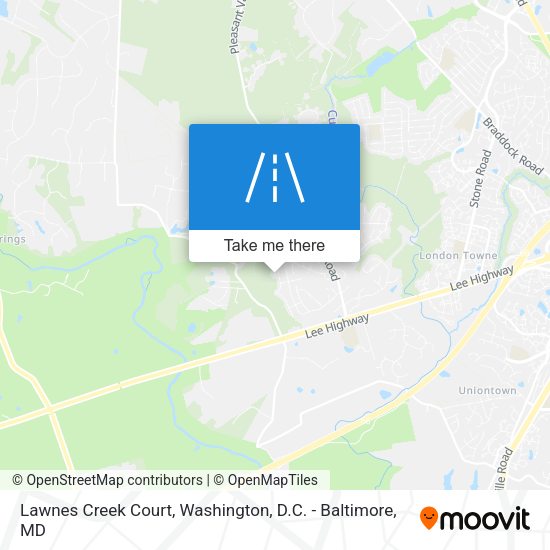 Mapa de Lawnes Creek Court