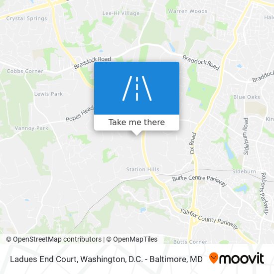 Ladues End Court map