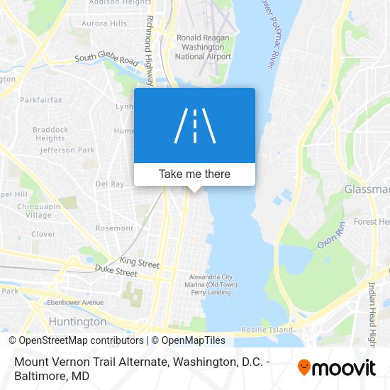 Mapa de Mount Vernon Trail Alternate