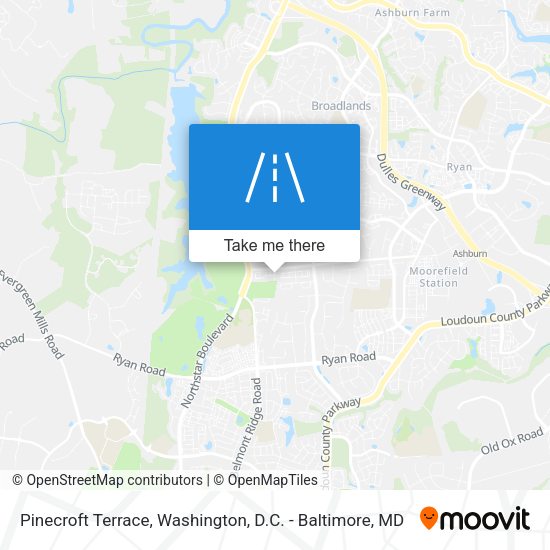 Pinecroft Terrace map