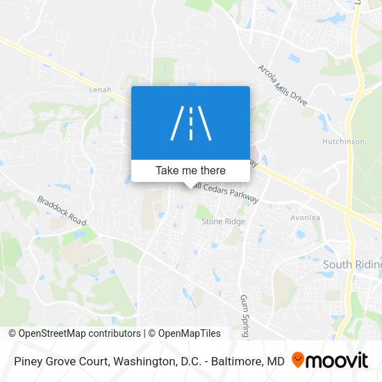 Piney Grove Court map