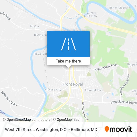 West 7th Street map