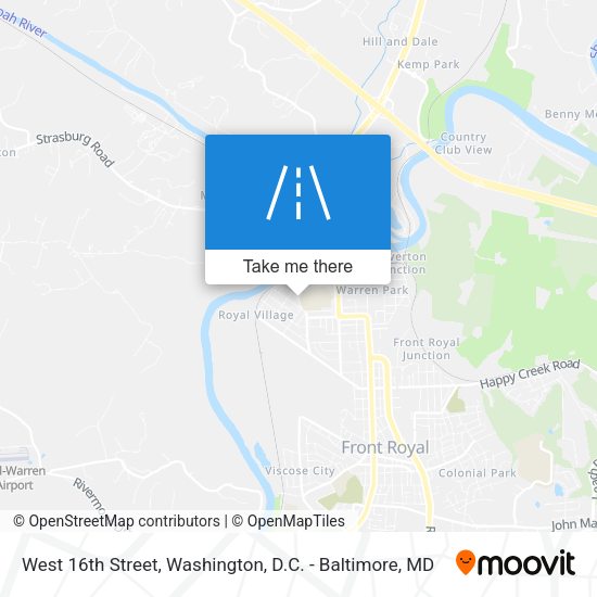 West 16th Street map