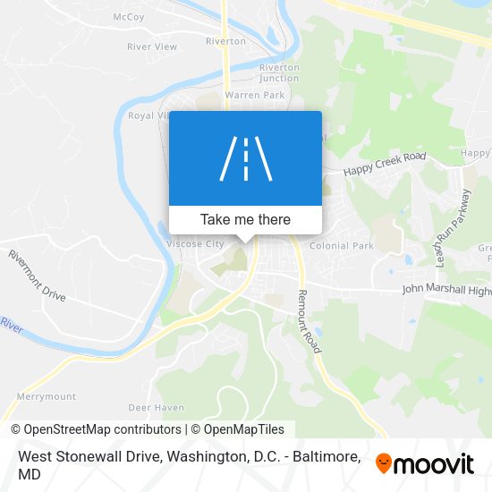 West Stonewall Drive map