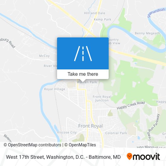 West 17th Street map