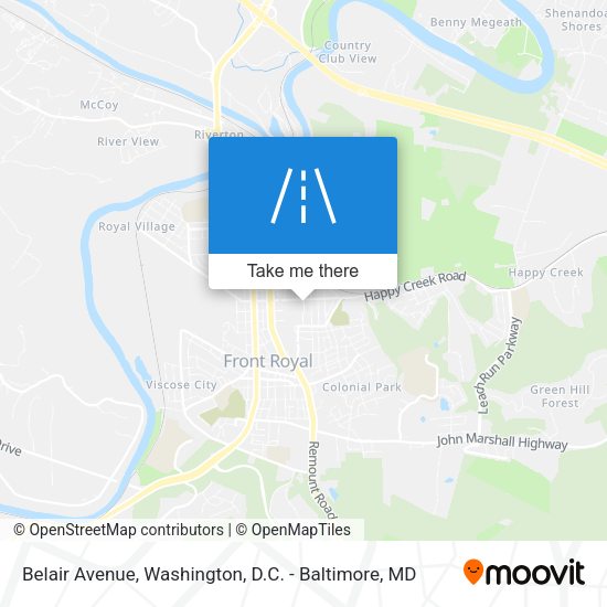 Belair Avenue map