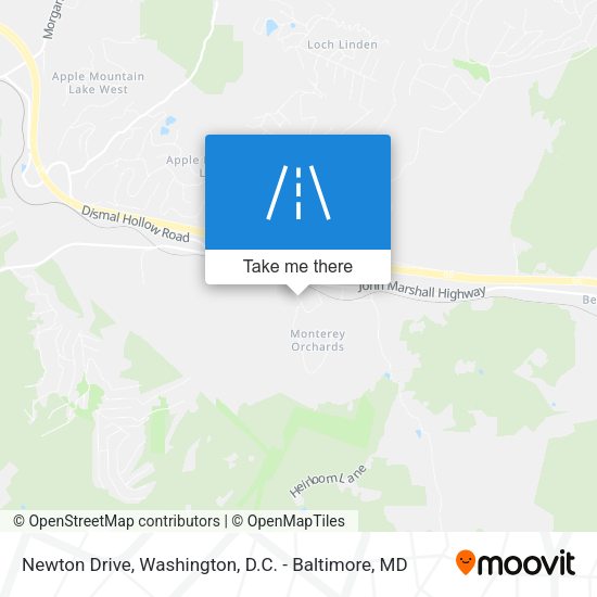 Newton Drive map