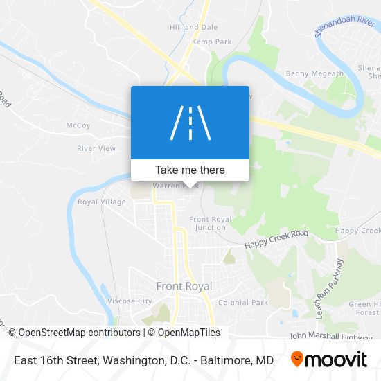 Mapa de East 16th Street