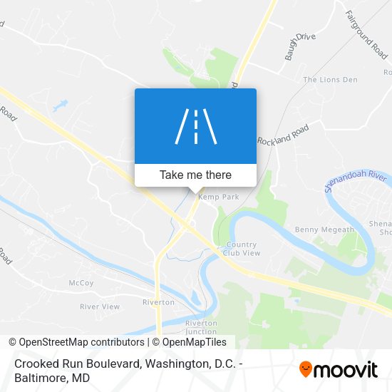Crooked Run Boulevard map