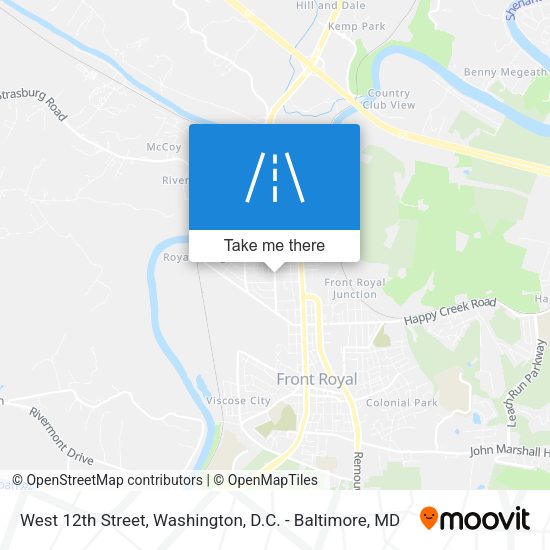 West 12th Street map