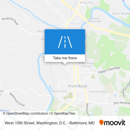 West 10th Street map