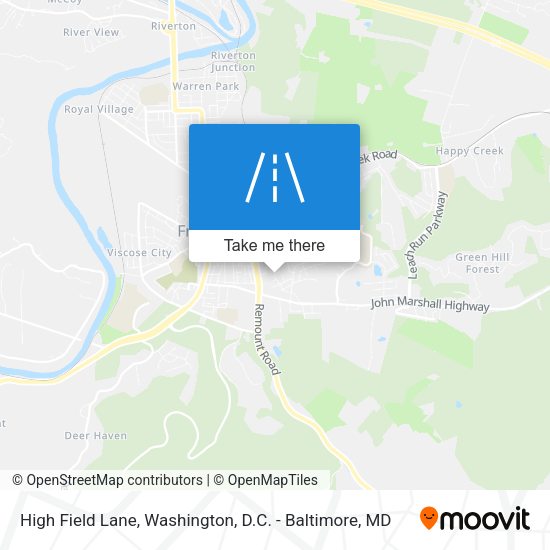 High Field Lane map