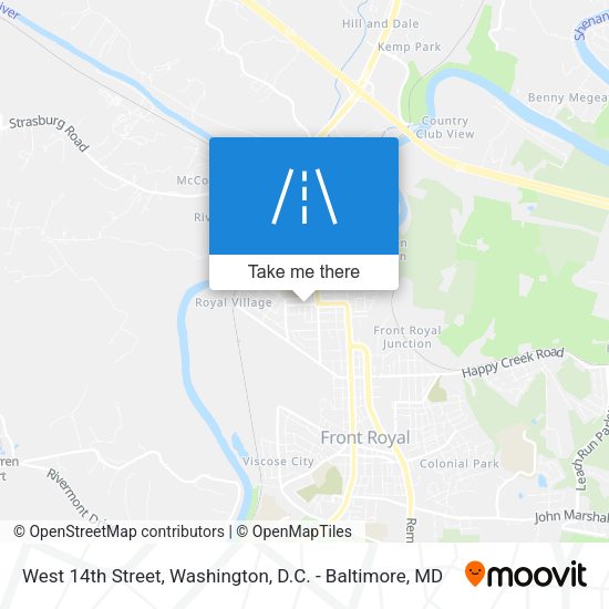 West 14th Street map