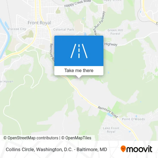 Collins Circle map