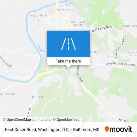 East Criser Road map
