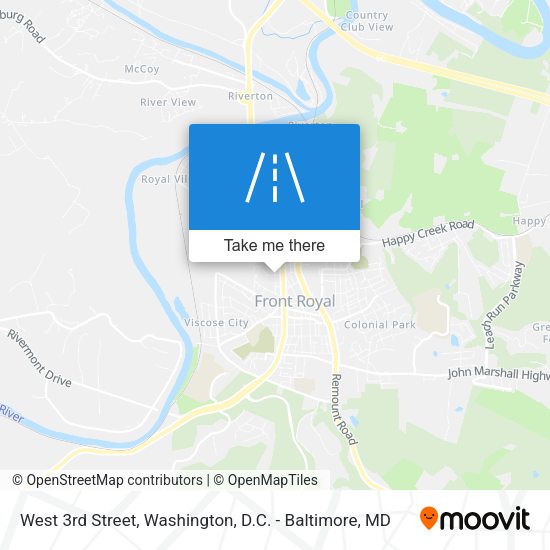 West 3rd Street map