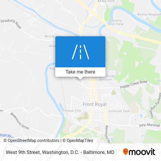 West 9th Street map