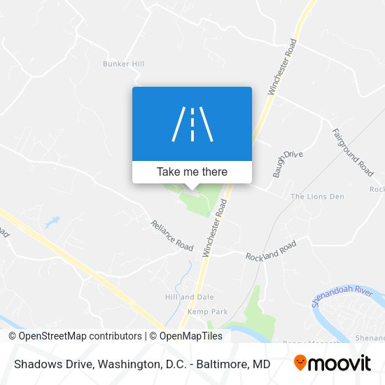 Shadows Drive map
