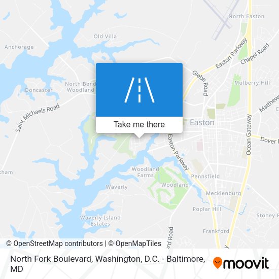 North Fork Boulevard map