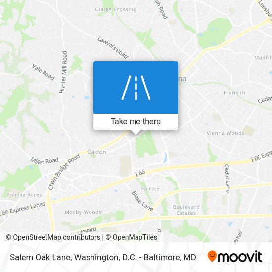 Salem Oak Lane map