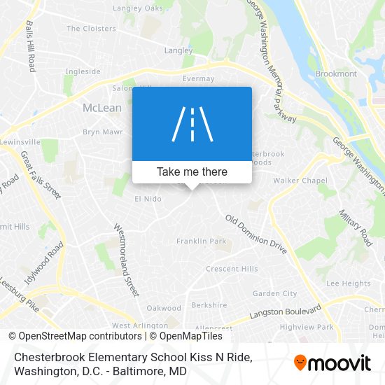 Mapa de Chesterbrook Elementary School Kiss N Ride