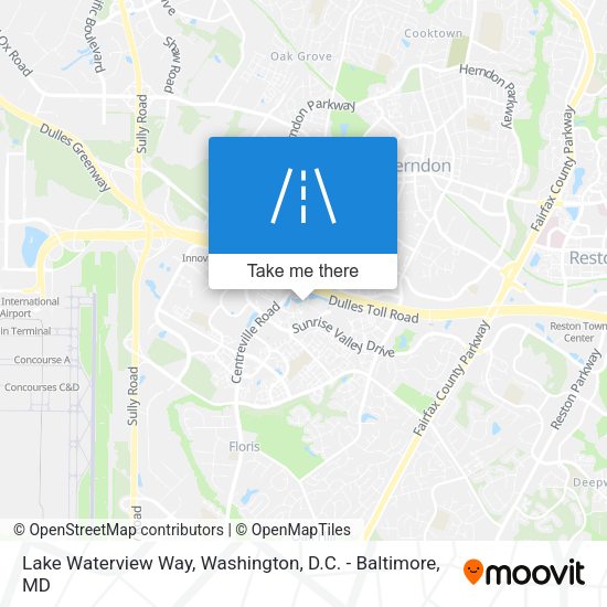 Lake Waterview Way map