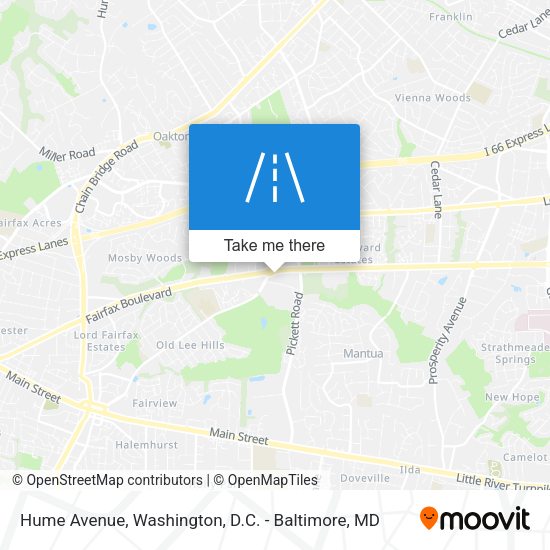 Hume Avenue map