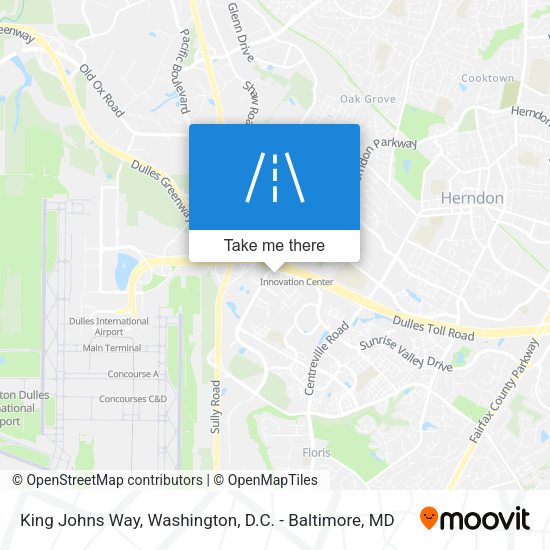 King Johns Way map