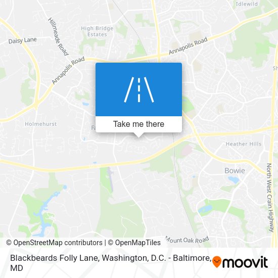 Blackbeards Folly Lane map