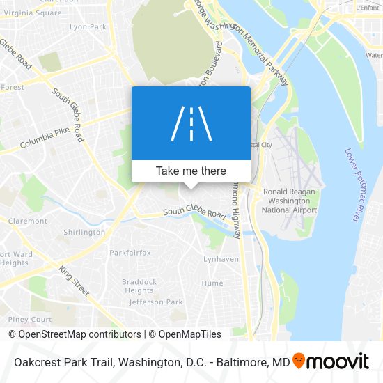Mapa de Oakcrest Park Trail