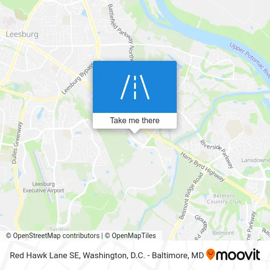 Red Hawk Lane SE map