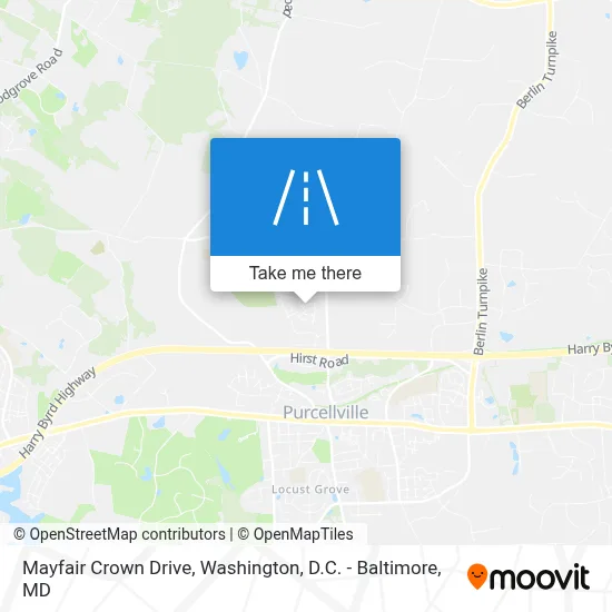 Mayfair Crown Drive map