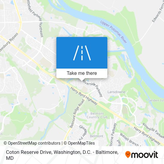 Coton Reserve Drive map