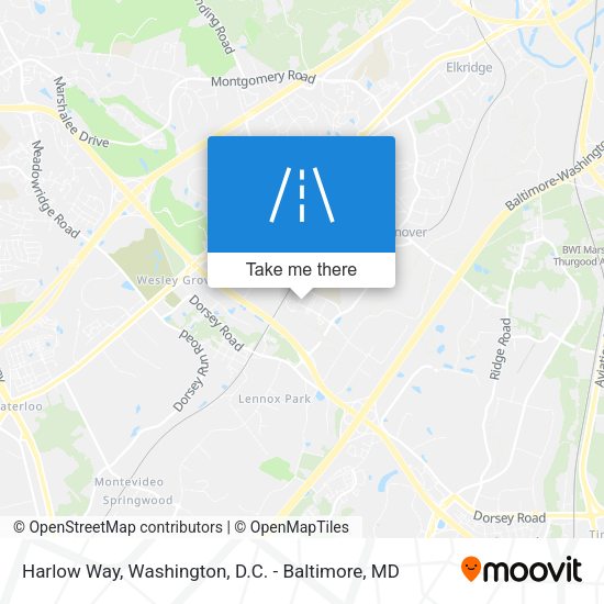 Harlow Way map