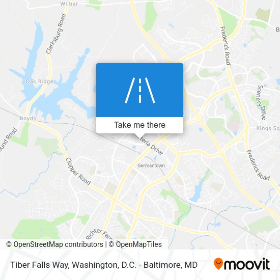 Tiber Falls Way map