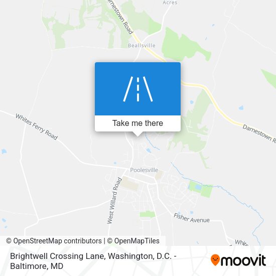 Brightwell Crossing Lane map