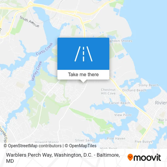 Warblers Perch Way map