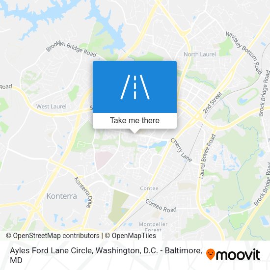 Ayles Ford Lane Circle map