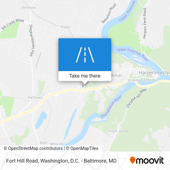 Fort Hill Road map