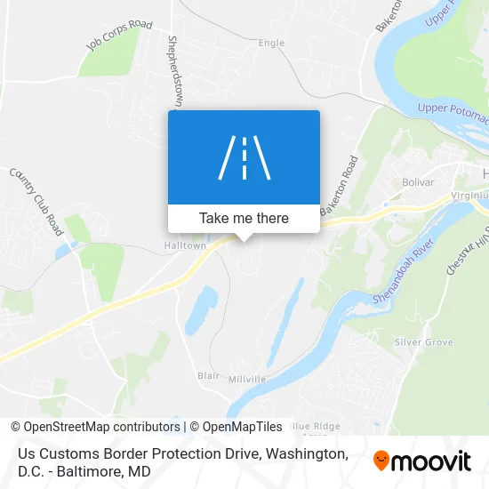 Us Customs Border Protection Drive map