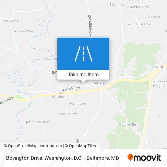 Boyington Drive map