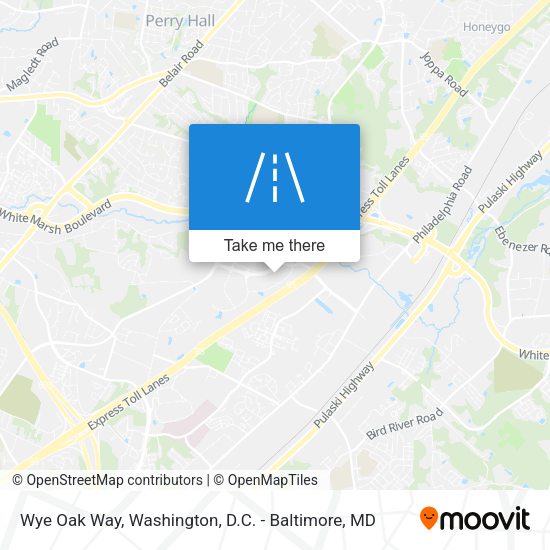 Wye Oak Way map
