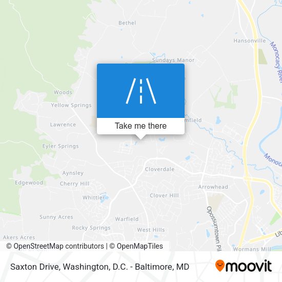 Saxton Drive map