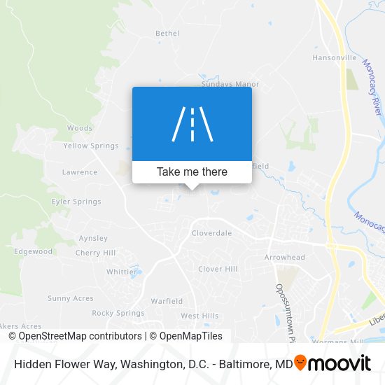 Hidden Flower Way map